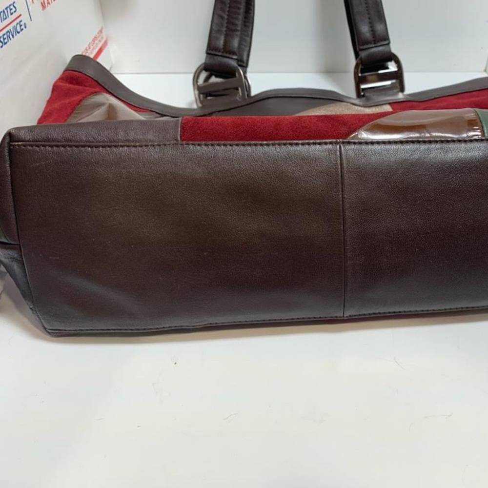 Anne Klein Leather Patchwork Bag, Euc - image 5